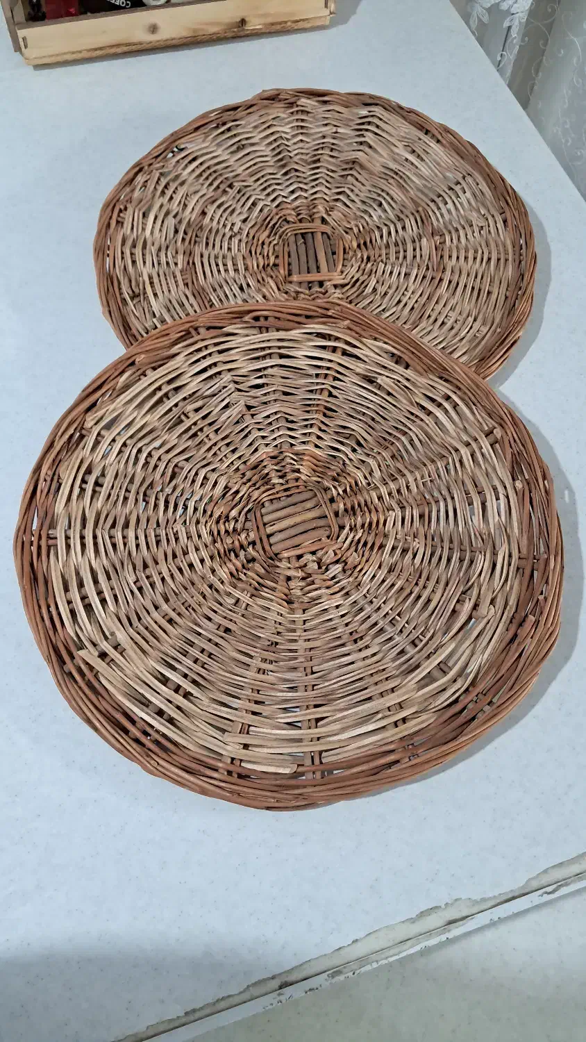 دوعدد دیوار کوب حصیری|صنایع دستی و سایر لوازم تزئینی|شاهین‌شهر, خانه کارگر|دیوار