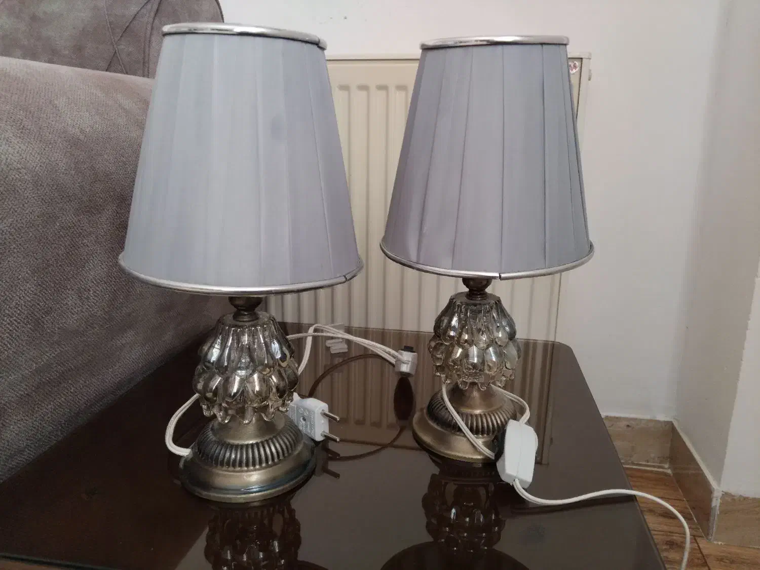 دو عدد آباژور کنار تخت کاملا نو|چراغ خواب و آباژور|قروه, |دیوار