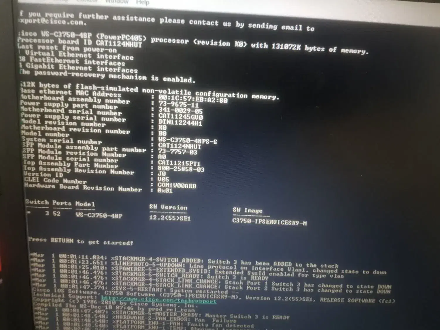سویچ سیسکو ۳۷۵۰|مودم و تجهیزات شبکه|تهران, تهرانسر مرکزی|دیوار