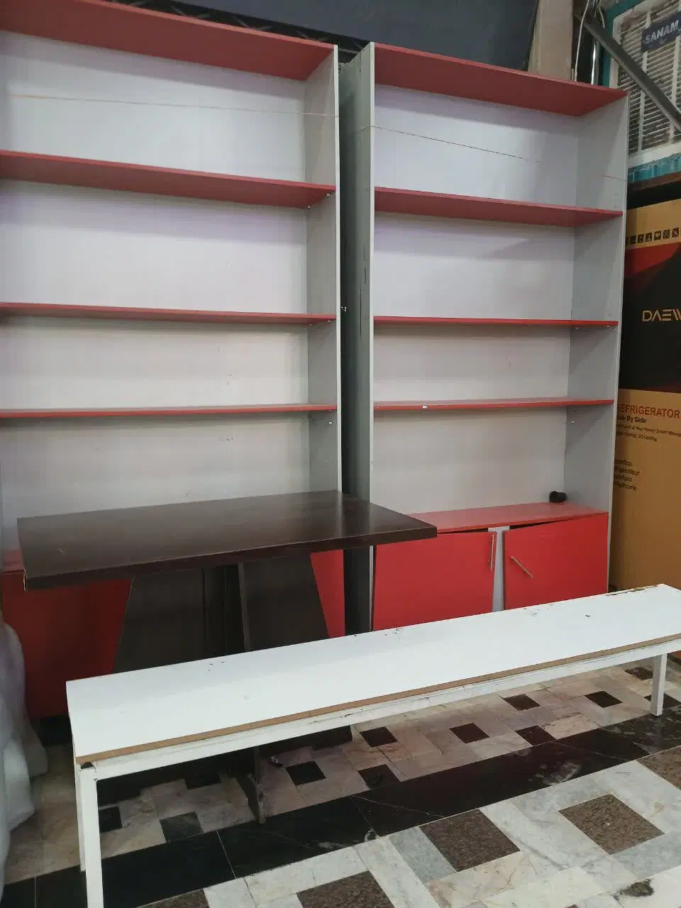 قفسه|کتابخانه، شلف، قفسههای دیواری|شهر ری, ظهیرآباد|دیوار