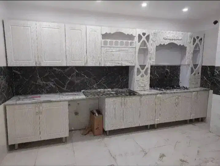 کابینت تمام ام دی اف سفید 8تیکه در 6متره|مصالح و تجهیزات ساختمان|بیجار, |دیوار