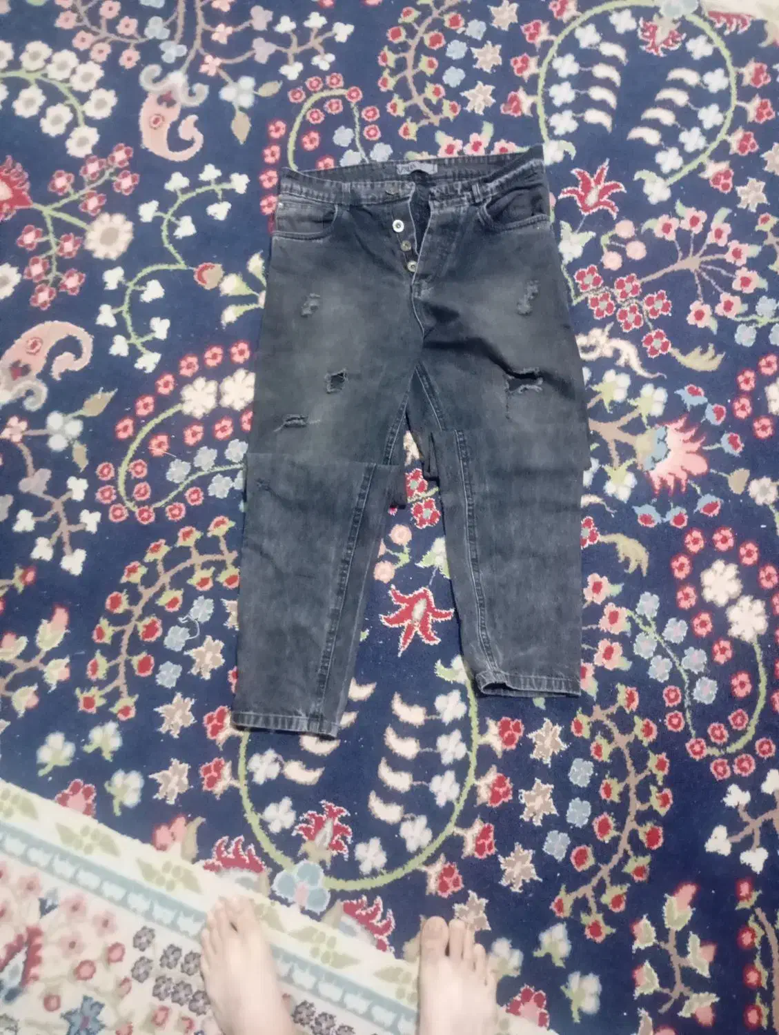 شلوار نام فیت مشکی رنگ|لباس|خرم‌آباد, |دیوار