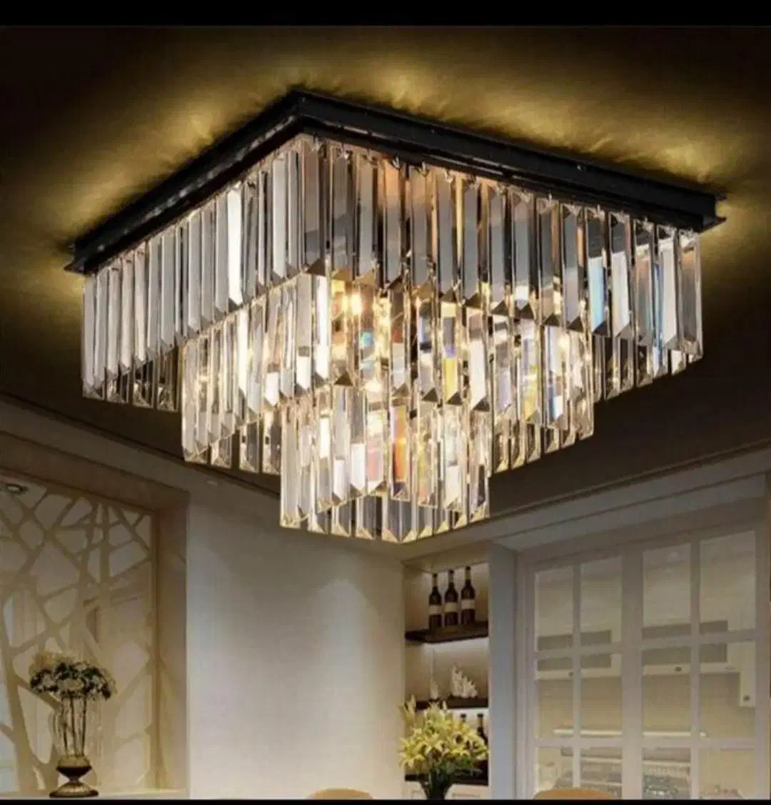 لوستر الماس. کریستالی مدل تینا مربع. AC light|لوستر و چراغ آویز|تهران, پارک شهر|دیوار