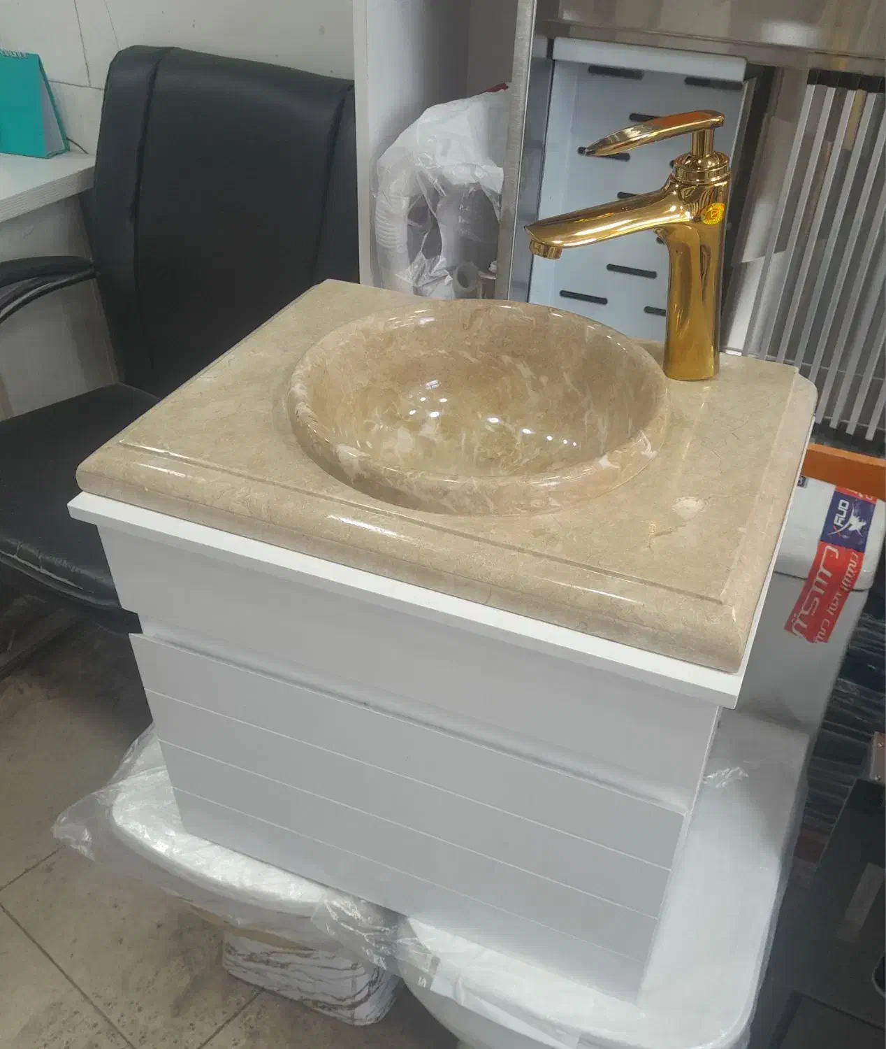 روشویی کابینتی pvc سنگ مرمر|لوازم سرویس بهداشتی|شوشتر, |دیوار