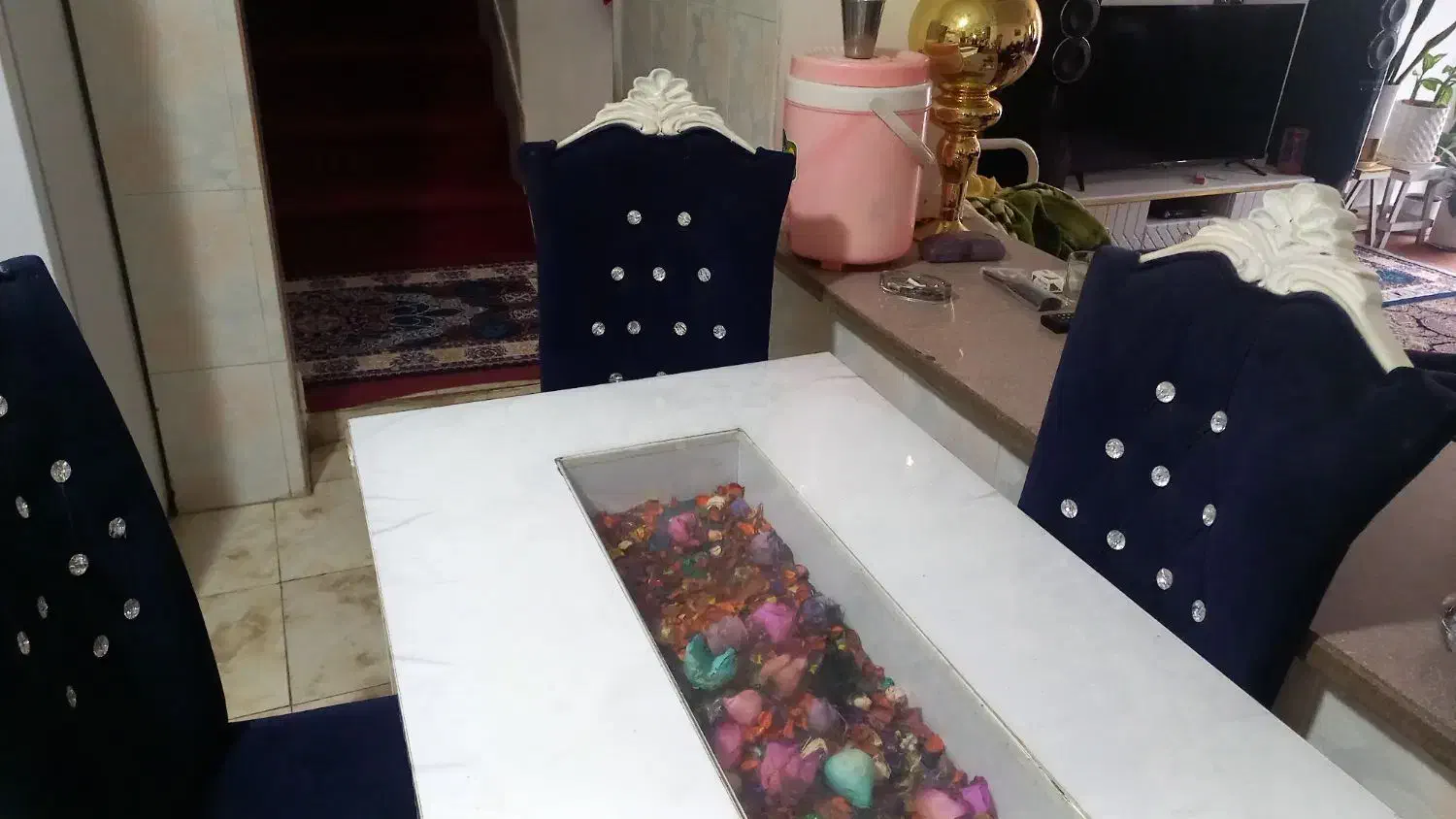 میز ناهار خوری چهارنفره|میز و صندلی غذاخوری|شیراز, قلعه نو|دیوار