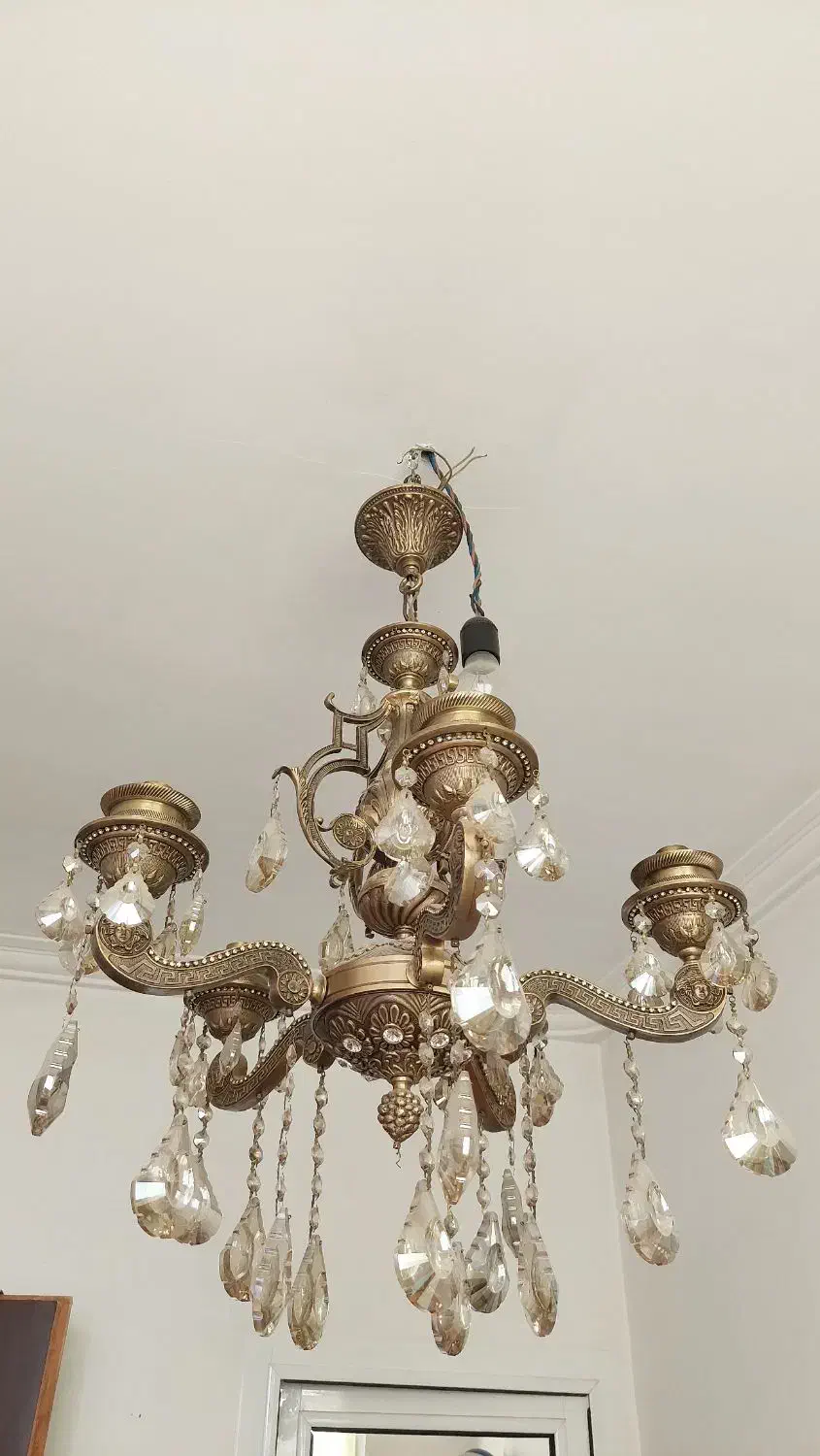 لوستر برنز طرح ورساچ شیک و مجلسی|لوستر و چراغ آویز|تبریز, |دیوار