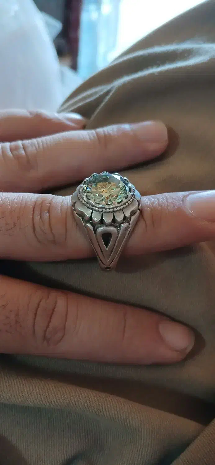 انگشتر نقره الماس موزانایت درجه۱|جواهرات|هشتگرد, تهران دشت|دیوار