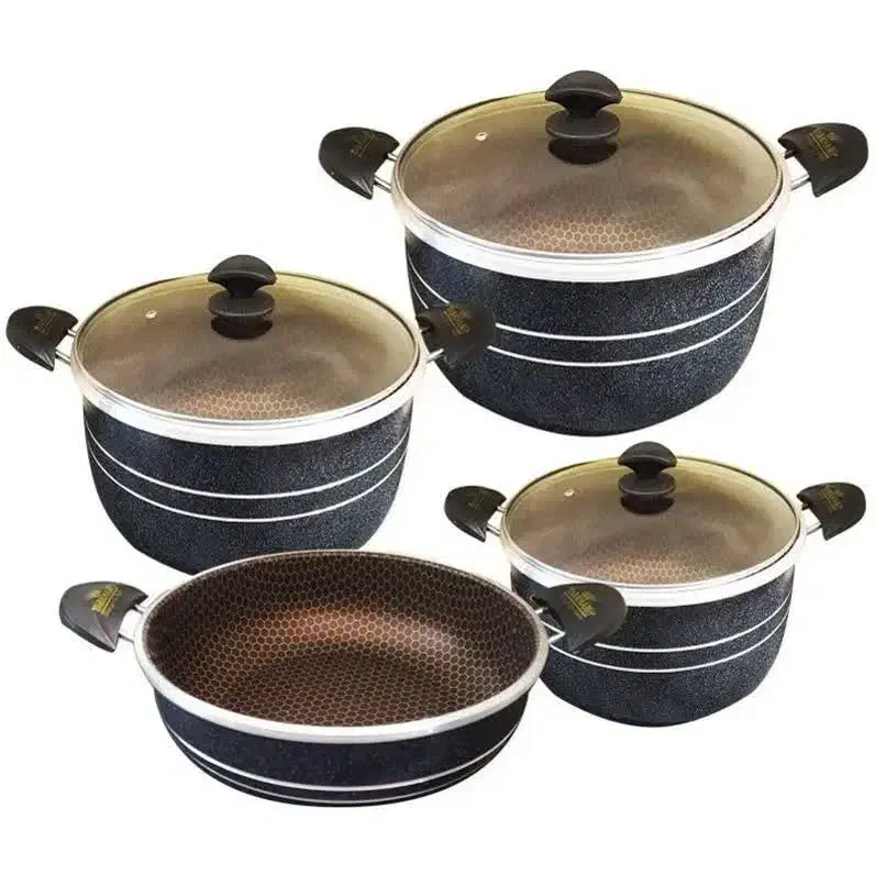 سرویس قابلمه و تابه لانه زنبوری 7 پارچه هلنا|ظروف پخت‌وپز|چابهار, |دیوار