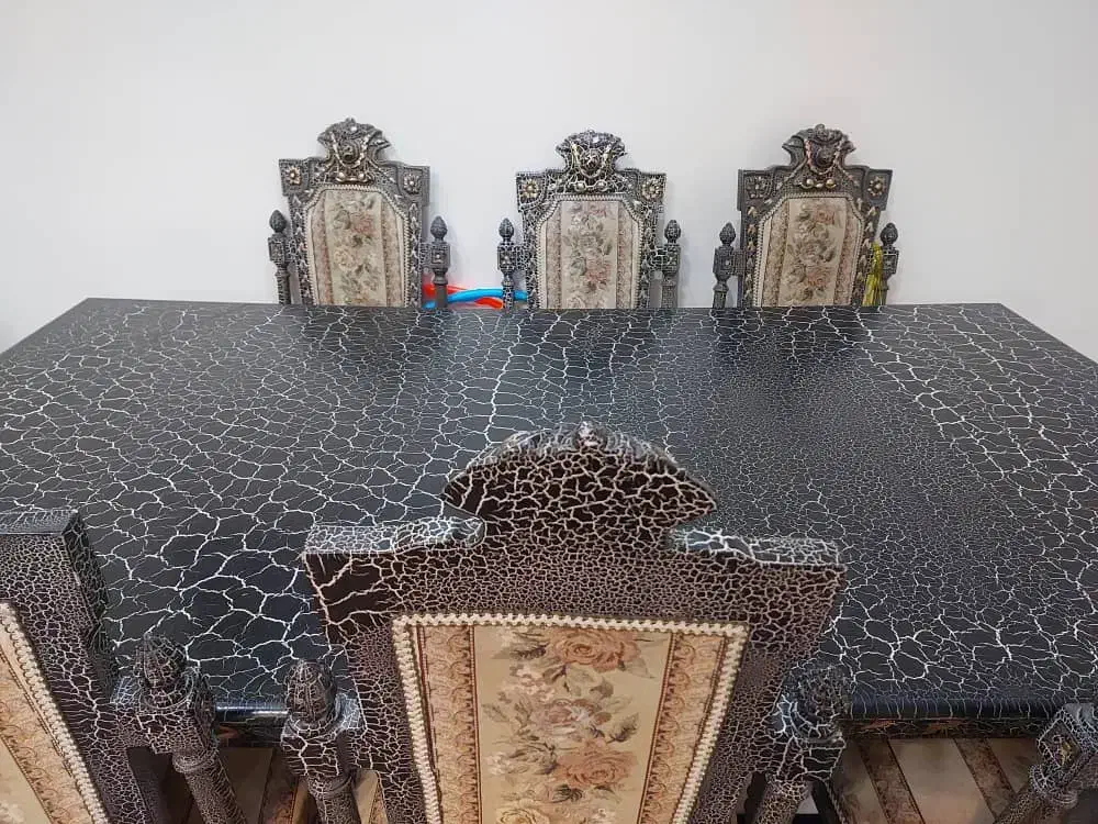 مبلمان ۹ نفره و ناهارخوری ۸ نفره چوب سالم|مبلمان خانگی و میز عسلی|پرند, فاز ۱|دیوار