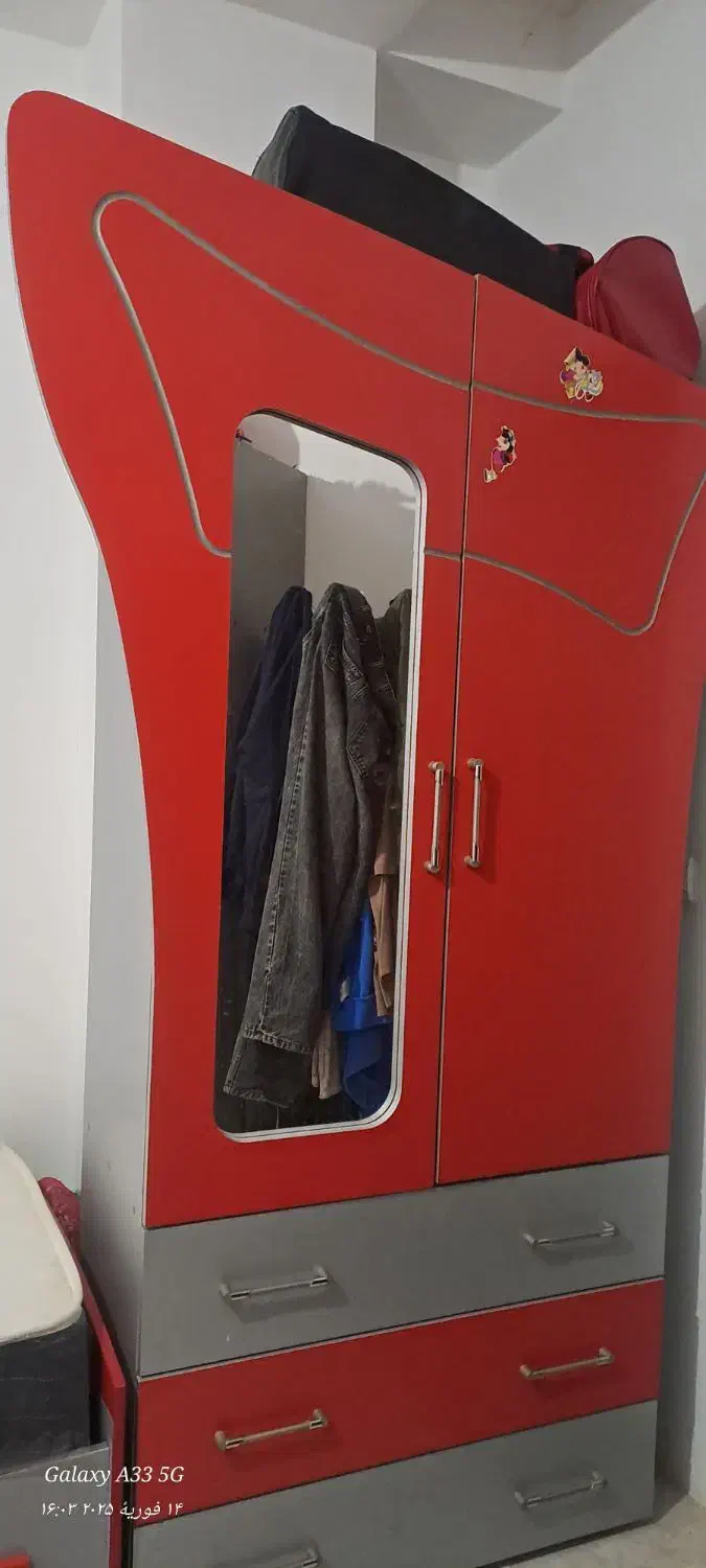 دو عدد ست تخت و کمد نوجوان و جوان|تخت و سرویس خواب|گرگان, |دیوار