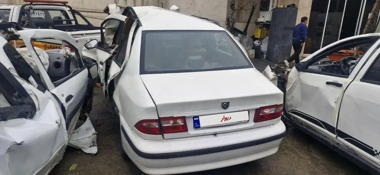 سمند 89 تصادفی|خودرو سواری و وانت|تهران, چوب تراش|دیوار