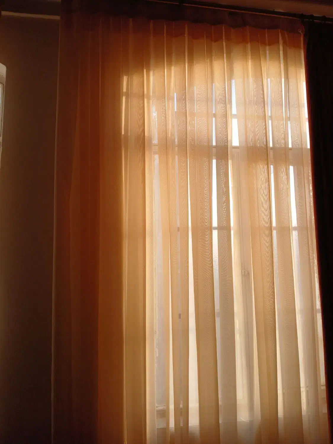 ۲ عدد پرده حریر نباتی پلیسه|پرده، رانر، رومیزی|کرج, شهرک شهرداری|دیوار