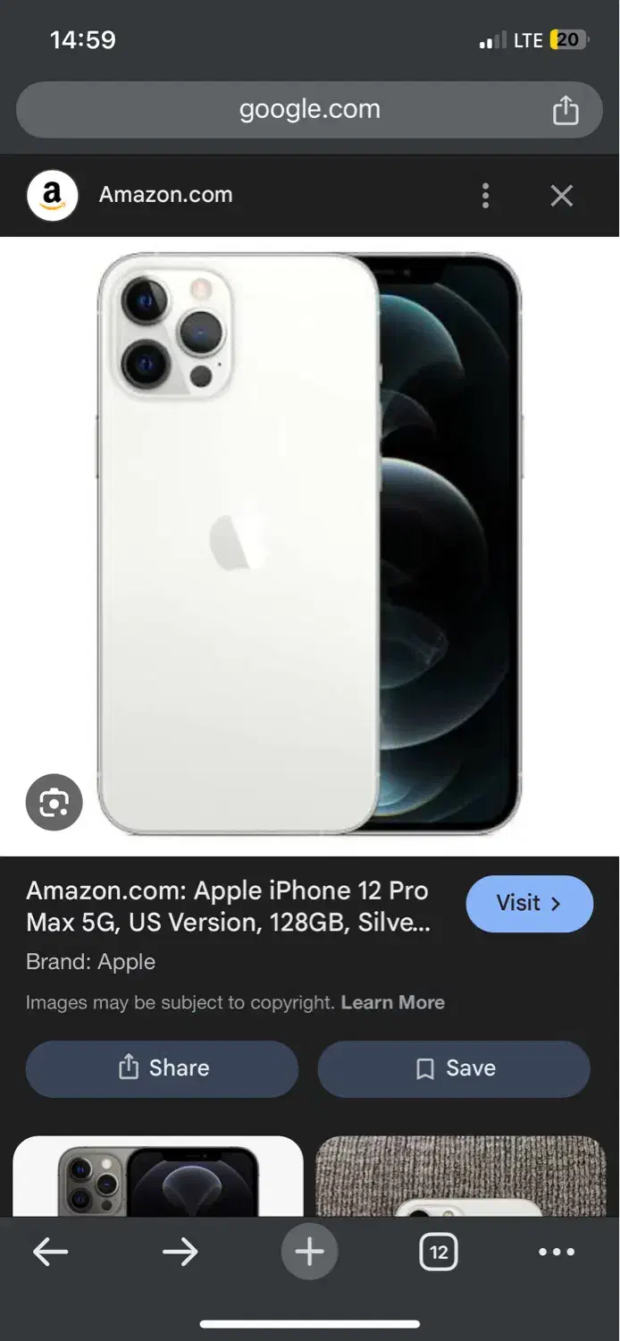 ایفون ۱۲پرو ۲۵۶|موبایل|نسیم‌شهر, |دیوار