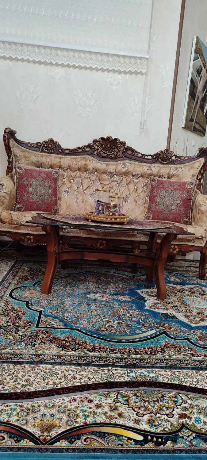 مبل استیل هفت نفره|مبلمان خانگی و میز عسلی|کرج, حصارک بالا|دیوار