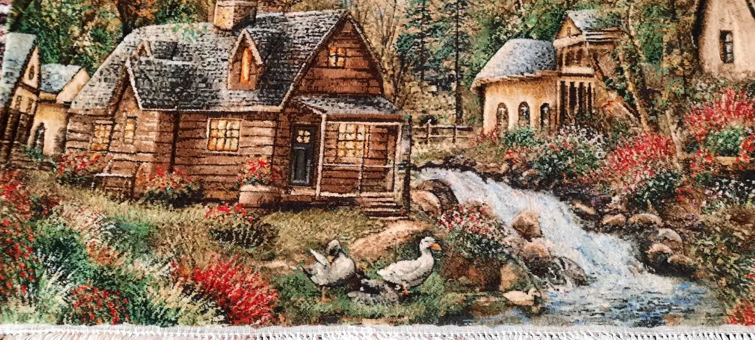 فرش دست بافت چله ابریشم|فرش|کرمانشاه, |دیوار