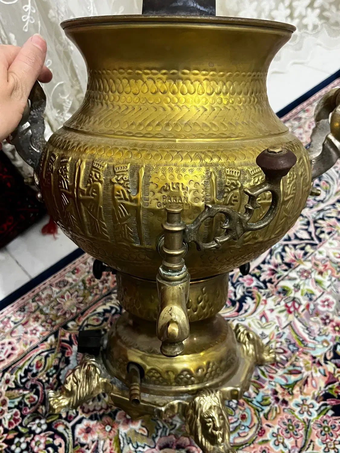 سماور برنجی ۳ لیتری|سماور، چای‌ساز، قهوه‌ساز|اهواز, کیان اباد|دیوار