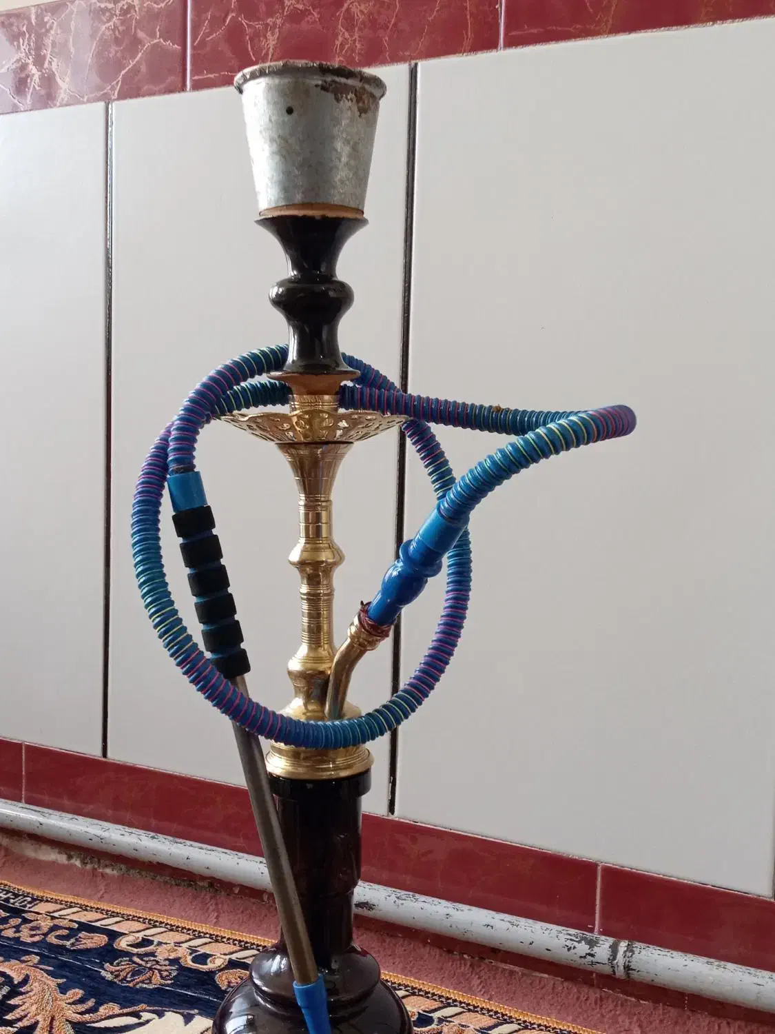 یک عدد قلیان برنز|صنایع دستی و سایر لوازم تزئینی|میاندوآب, |دیوار