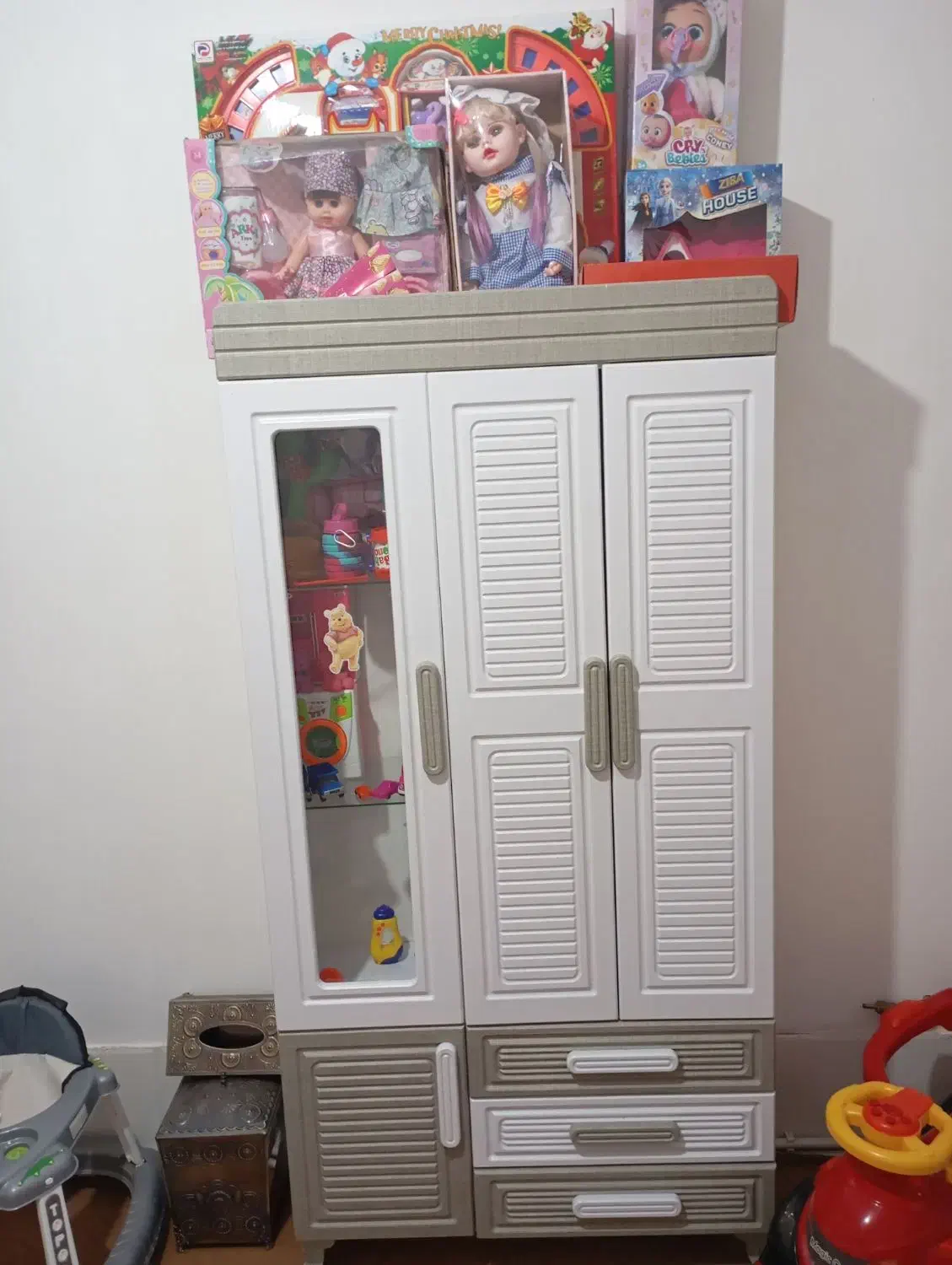 تخت گهواره کمد رورک|اسباب و اثاث بچه|میان جلگه, |دیوار