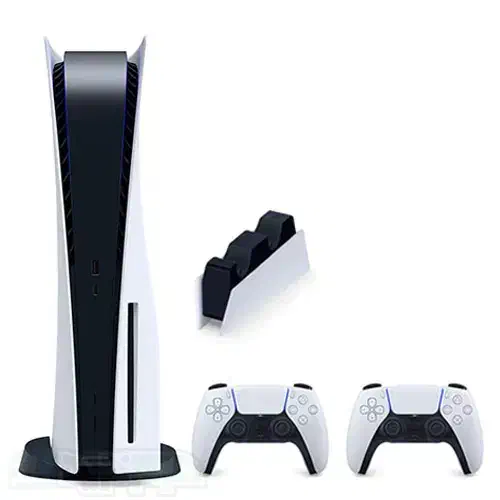 playstation5 دیسکدار تمیز دو دسته اصلی و شارژر|کنسول، بازی ویدئویی و آنلاین|تهران, شهرک آپادانا|دیوار