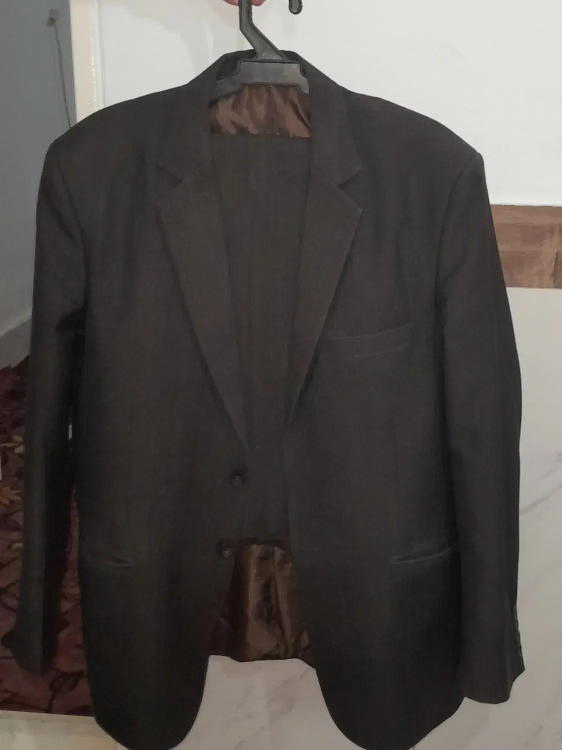 کت شلوار مردانه قهوه ای شیک ک تمیز|لباس|پاکدشت, حصار امیر|دیوار