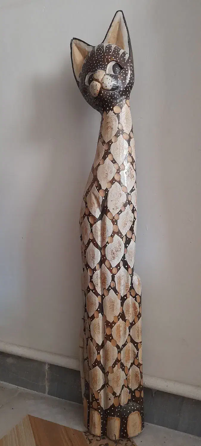 گربه چوبی|مجسمه، تندیس، ماکت|فردیس, فردیس|دیوار