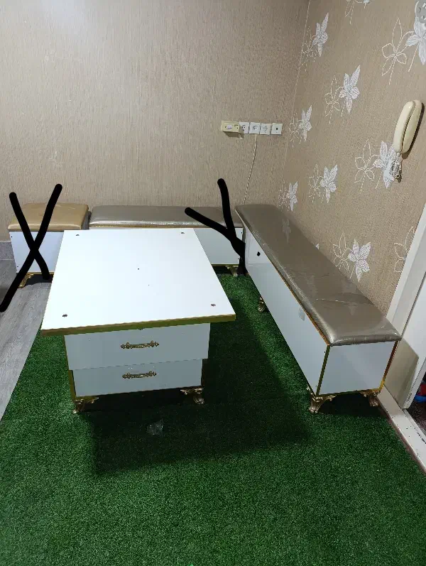 میز دوکشو بزرگ وپاف چهارنفری باکس دار|میز و صندلی غذاخوری|میاندوآب, |دیوار