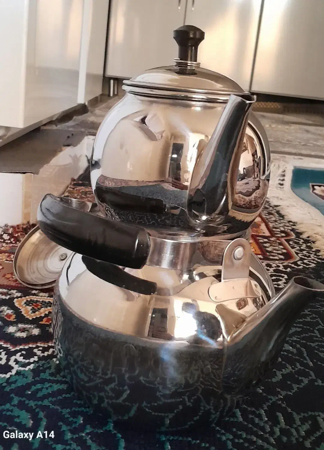 کتری و قوری استیل ضخیم|قوری، کتری، قهوه‌ساز دستی|خرم‌آباد, |دیوار