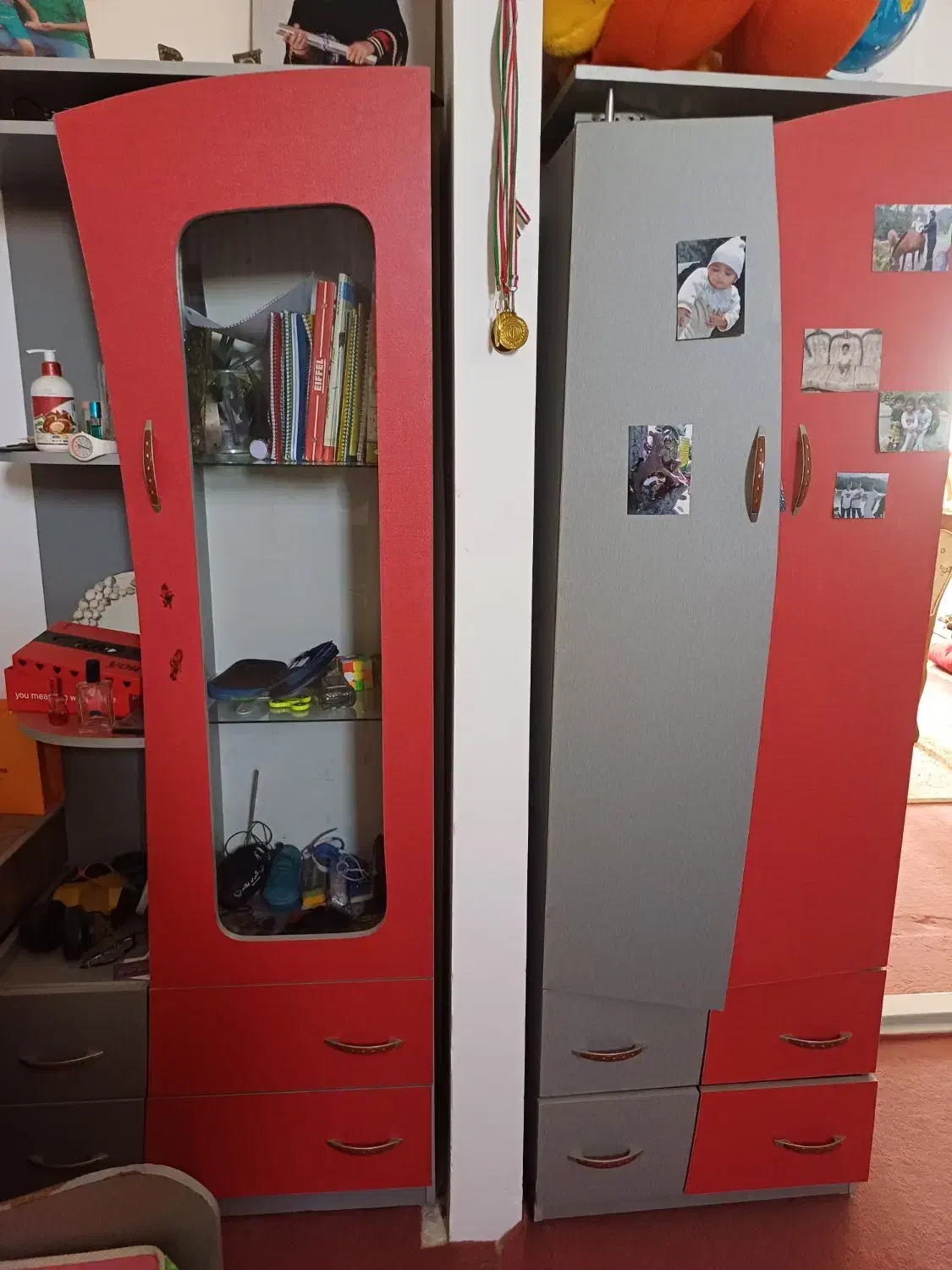 تخت و خوشخواب و دو تا کمد سالم و تمیز|تخت و سرویس خواب|چناران, |دیوار