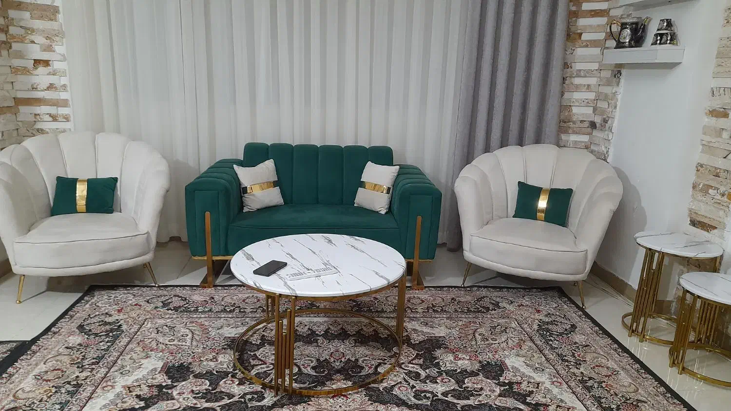 مبل باناهارخوری ست هم بامیزجلووعسلیا|مبلمان خانگی و میز عسلی|قائمشهر, |دیوار