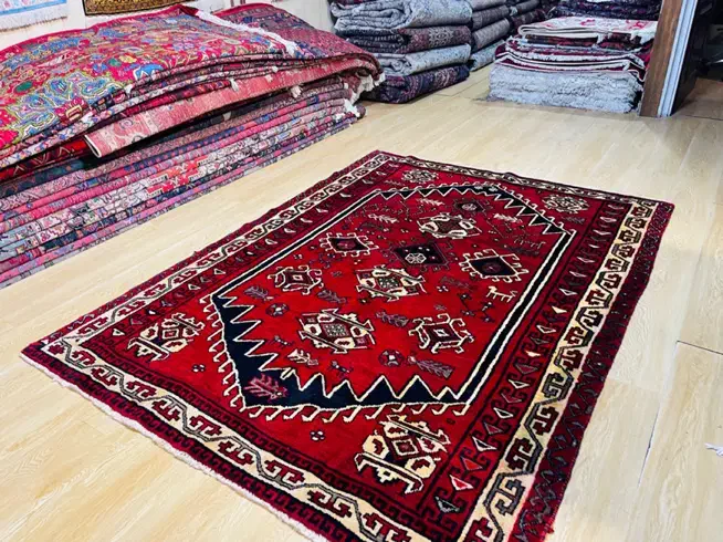 فرش پرده ای لری بافت تمام رنگ گیاهی|فرش|تهران, سلسبیل شمالی|دیوار