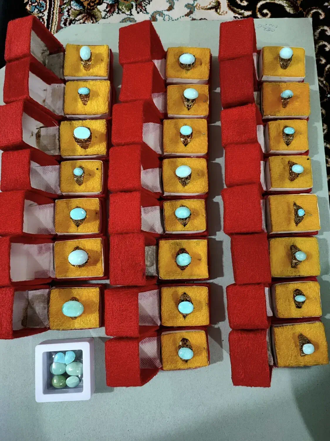 بارخونه 29 تایی فیروزه عجمی نیشابوری انگشتر|جواهرات|قم, باغ اشرافی|دیوار