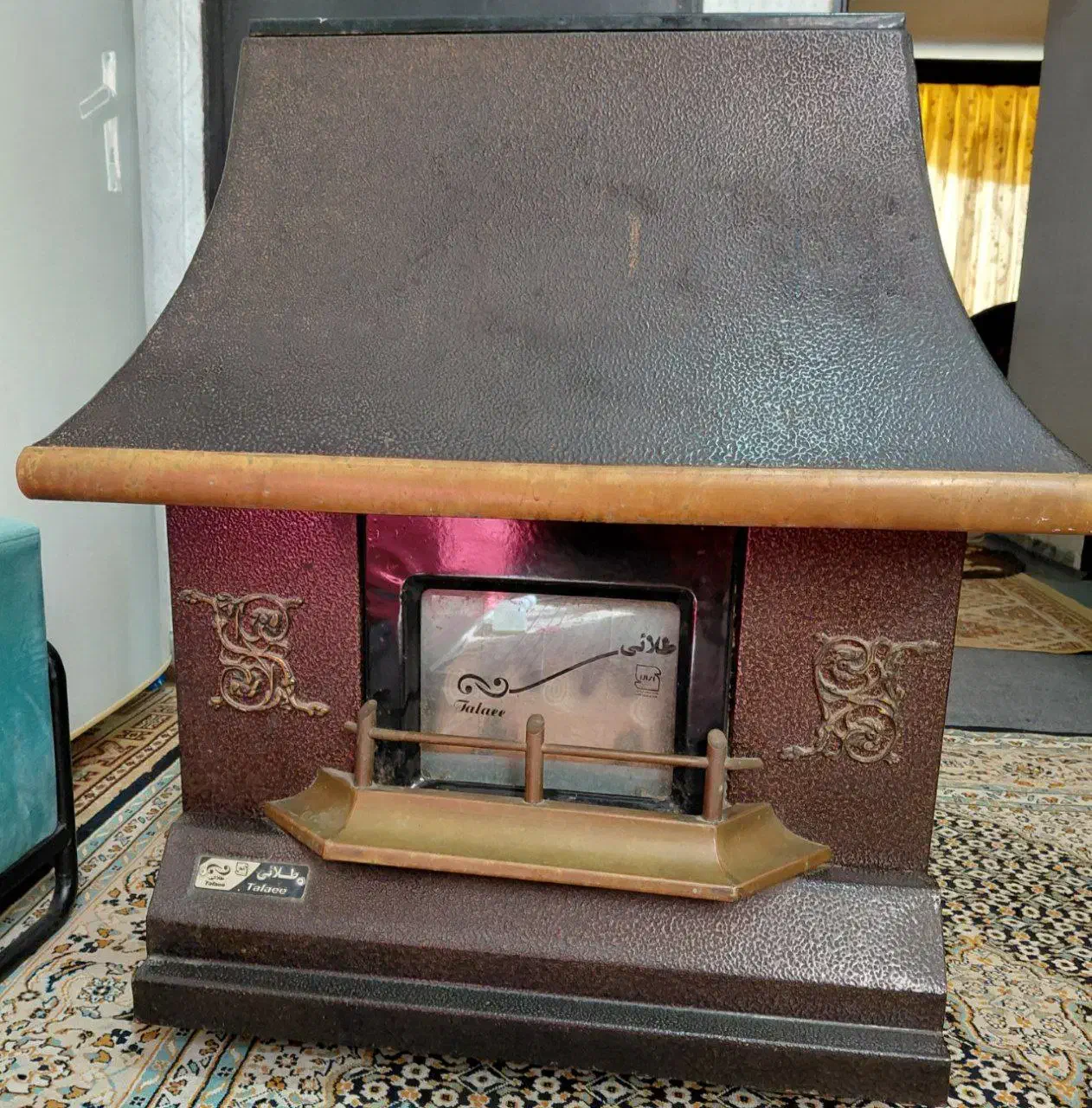 بخاری گازی طلایی شومینه مدل ۱۰۰۰۰|بخاری، هیتر، شومینه|بابل, |دیوار