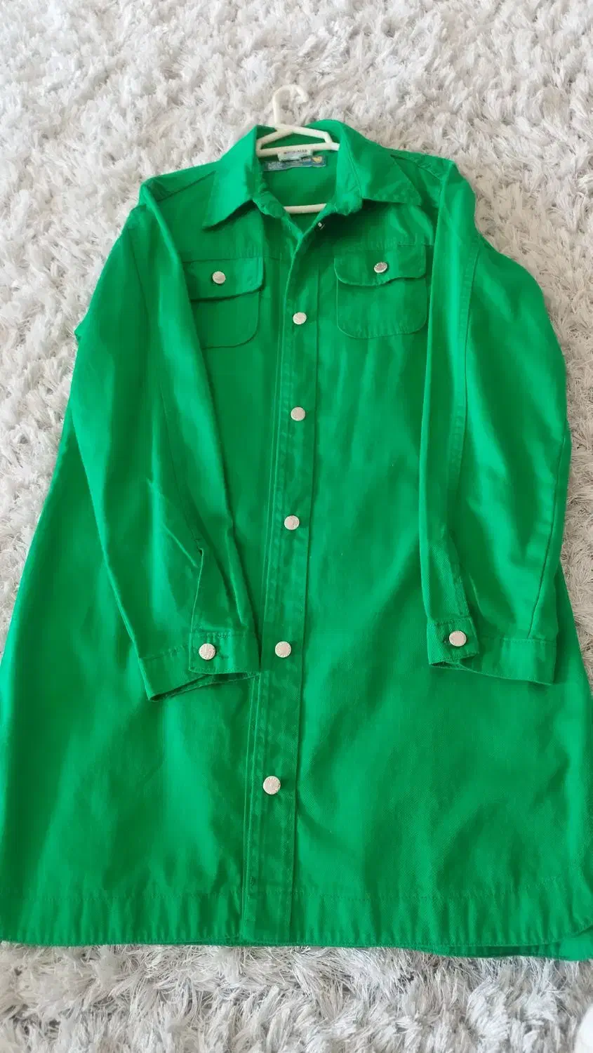 شومیز سبز رنگ کتان|لباس|بندر گز, |دیوار