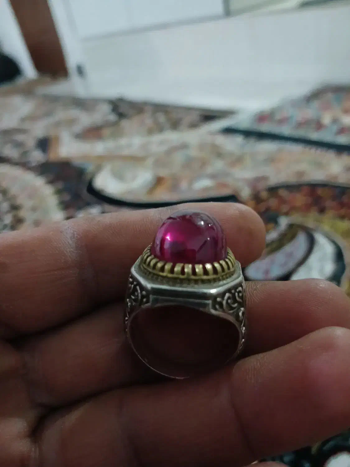 یک عدد انگشتر نقره|جواهرات|کرمانشاه, |دیوار