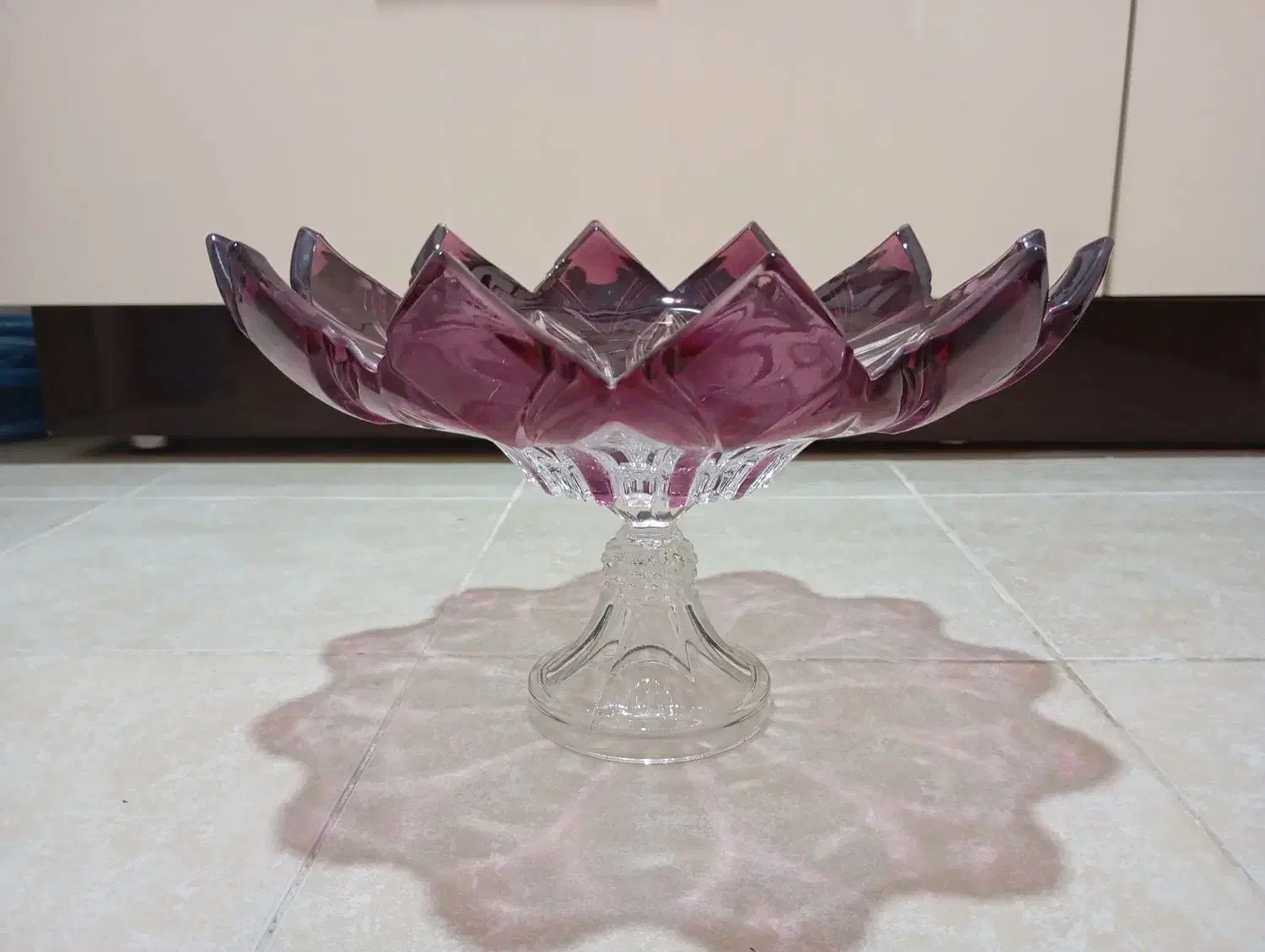 میوه خوری پایه دار کریستالی|ظروف سرو و پذیرایی|بندر دیر, |دیوار