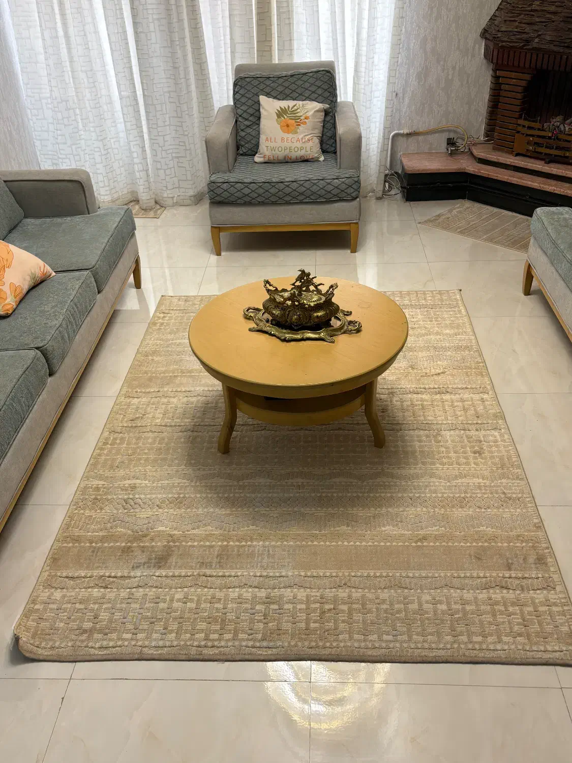 فرش مدرن ۴ متری همراه ۳ عدد پا دری|فرش|تهران, پونک|دیوار