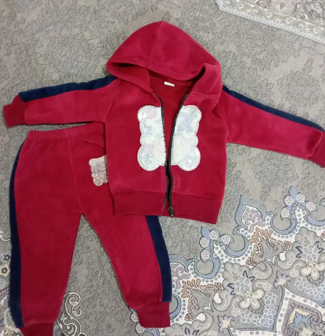 کاپشن دخترانه و ست هودی و شلوار جنس مخمل|لباس|زاهدان, |دیوار