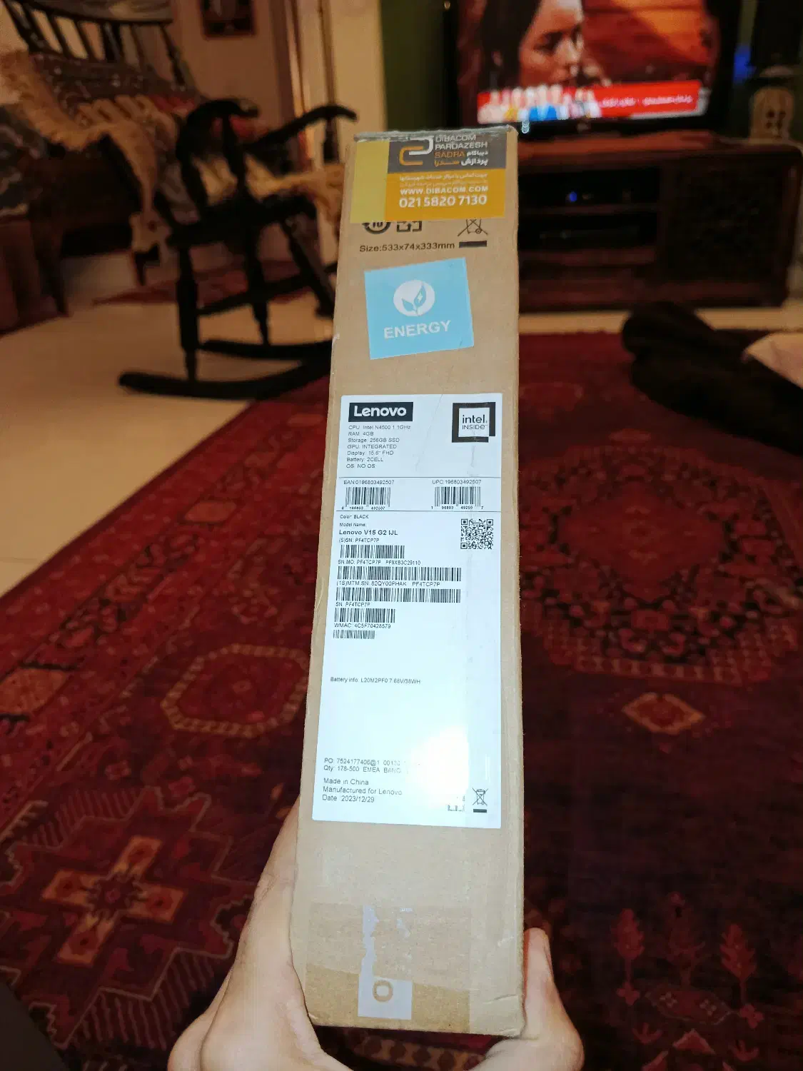 لپ تاپ lenovo v15 G2.    256gig.  Ram4|رایانه همراه|آمل, |دیوار