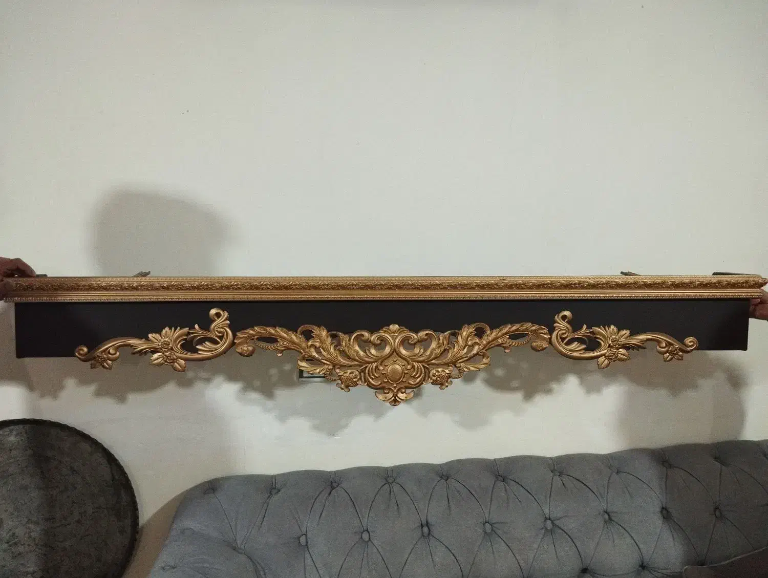 قاب پرده،طلایی،مشکی|پرده، رانر، رومیزی|دابودشت, |دیوار