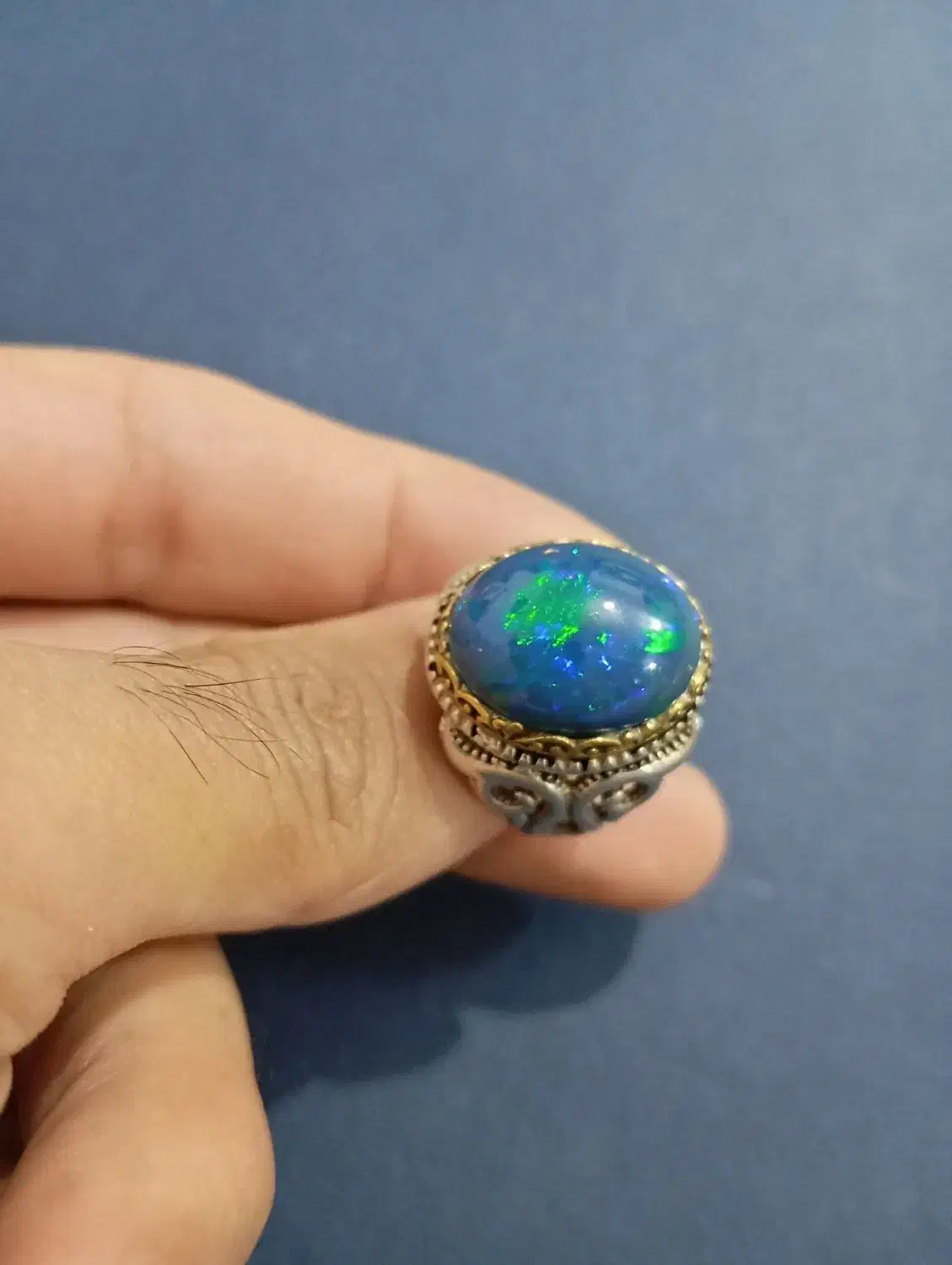 انگشتر جواهری اوپال آبی درشت شاهکار و تک|جواهرات|اسلام‌شهر, مظفریه|دیوار