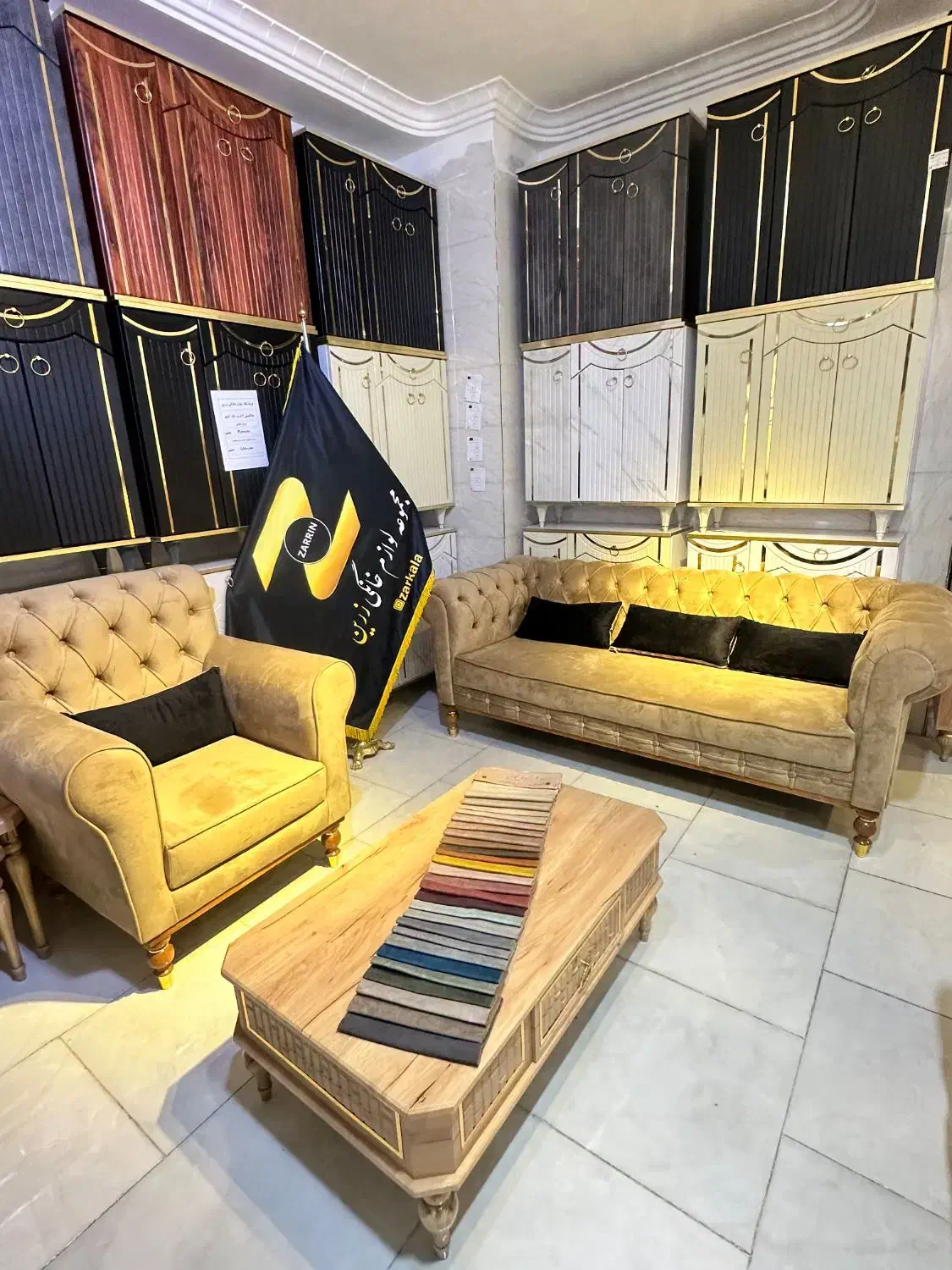 مبلمان کرم مشکی چستر زرین کالا|مبلمان خانگی و میز عسلی|یاسوج, |دیوار
