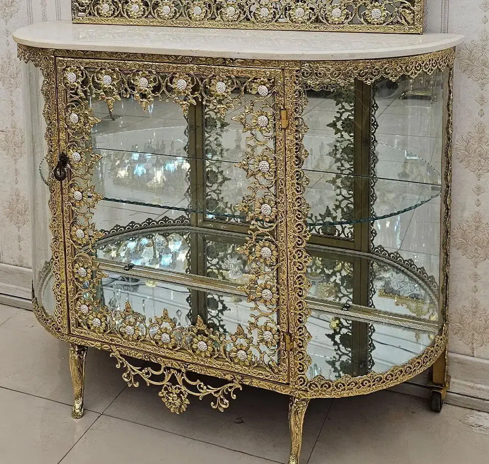 کنسول ، آینه و شمعدان برنجی مدل|بوفه، ویترین، کنسول|تهران, خاوران|دیوار