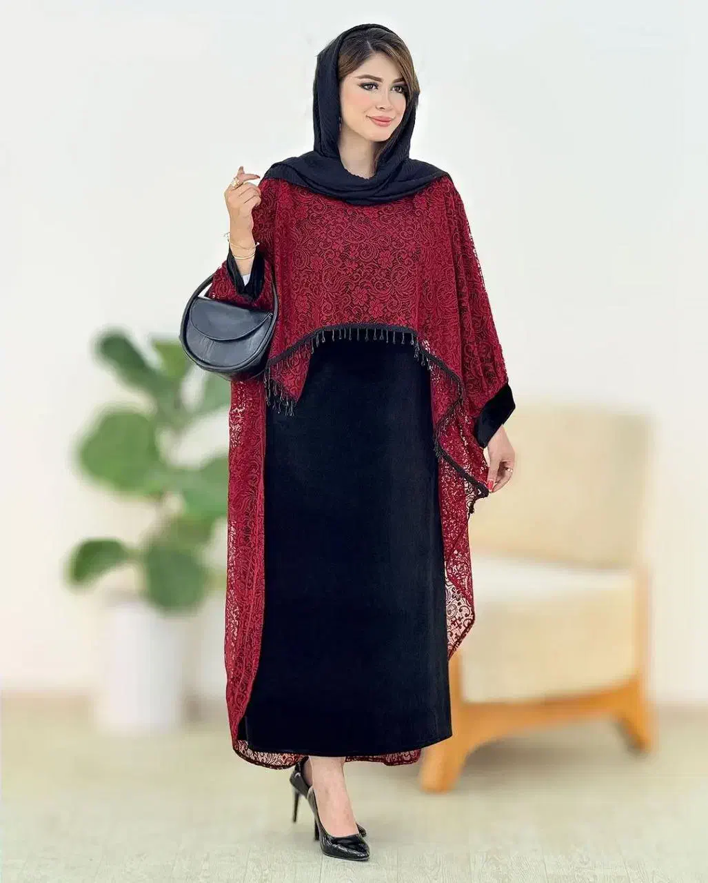 لباس زنانه ست ماکسی وشنل طناز شیکان کده|لباس|مشهد, حجاب (شهرک غرب)|دیوار