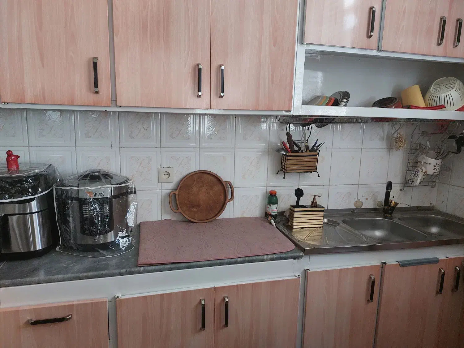 کابینت فلزی|آب‌چکان و نظم‌دهنده ظروف|خرم‌آباد, |دیوار