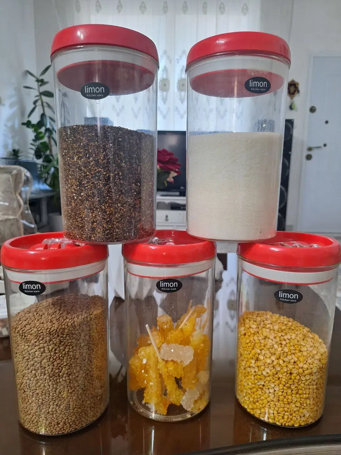 جاحبوباتی و ادویه مارک لیمون|ظروف نگهدارنده، پلاستیکی، یک‌بارمصرف|اسفراین, |دیوار