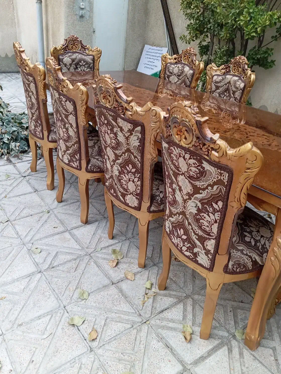 میزغذاخوری10نفره تمام چوب راش کنده کاری شده|میز و صندلی غذاخوری|ارومیه, |دیوار