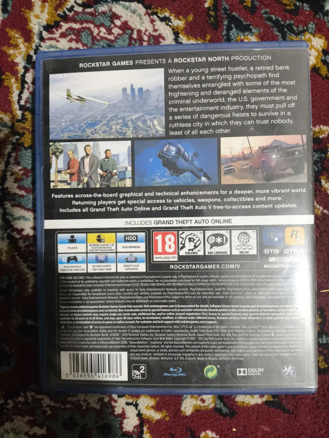 بازی GTA v برای ps4|کنسول، بازی ویدئویی و آنلاین|مشهد, شهرک ابوذر|دیوار