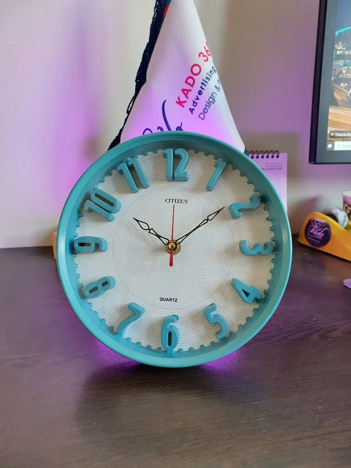 ساعت تبلیغاتی ساعت رومیزی دیواری عمده ۳ سایز ضمات|ساعت دیواری و تزئینی|تهران, بازار|دیوار