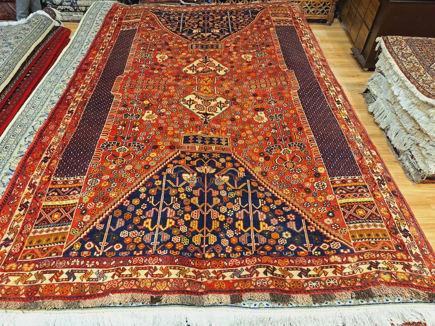 قالی پرده ای دستباف شیراز|فرش|تهران, اکباتان|دیوار