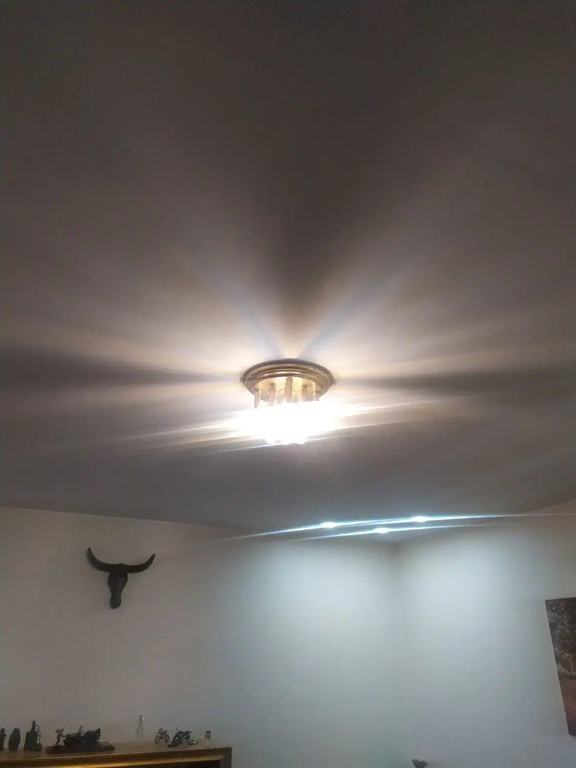 لوستر سقفی چهارشعله دوعدد|لوستر و چراغ آویز|پردیس, فاز ۳|دیوار